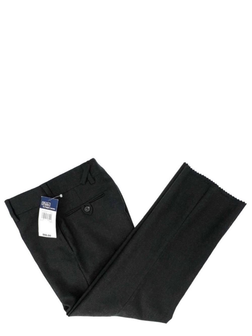 Polo Ralph Lauren Boys Dress Pants Size 5 Charcoal Gray Wool Unhemmed New NWT